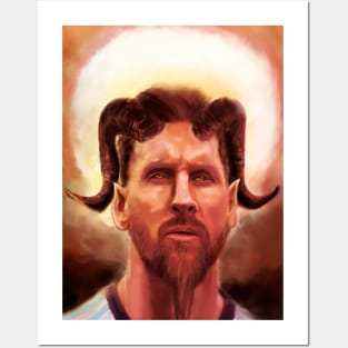 messi goat lord Posters and Art